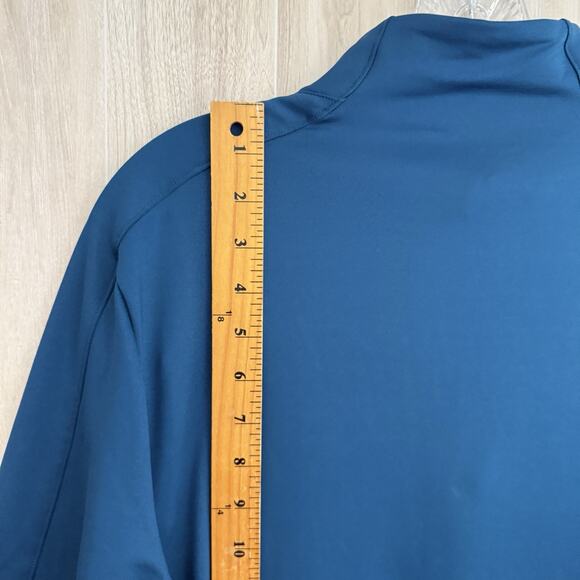 GYMSHARK Regulate Full Zip Sweater Mens Large Teal Jacket Workout Activewear Gym - Picture 6 of 9